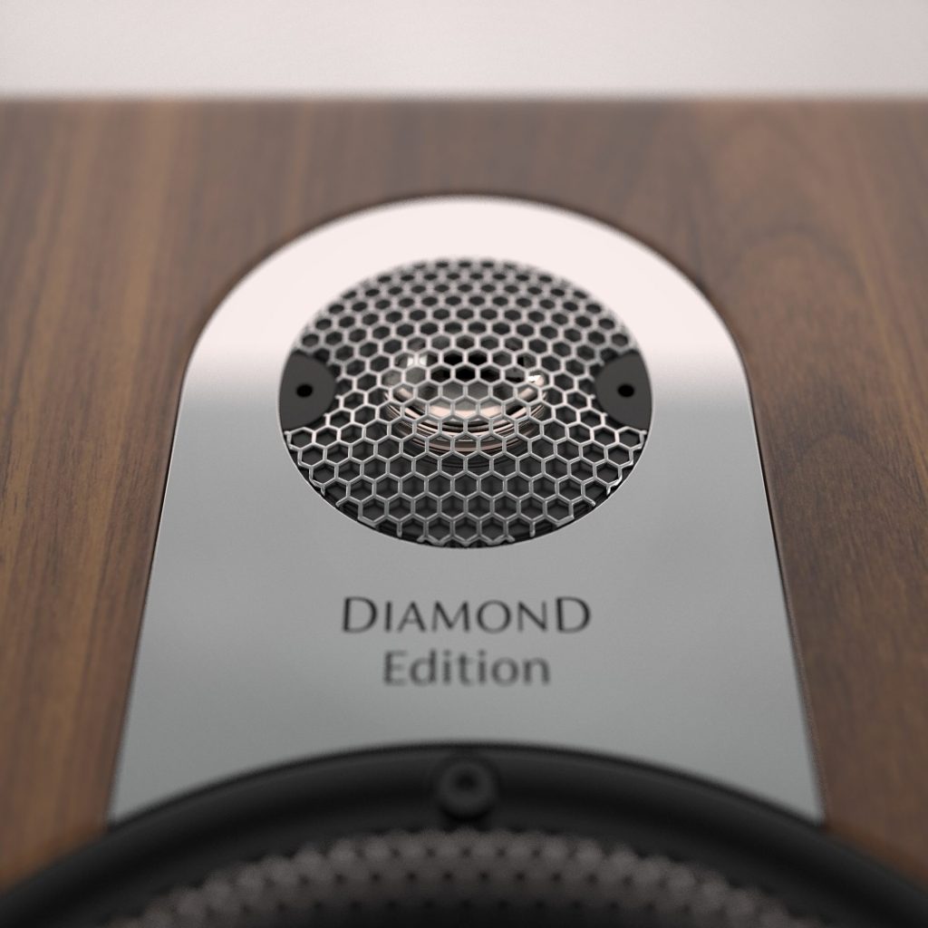 Close-up of the diamond tweeter on a Marten Parker Duo Diamond Edition