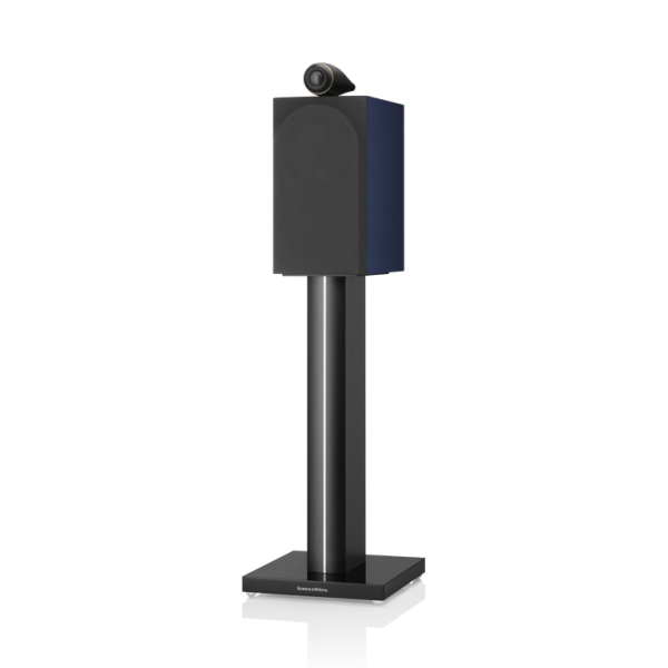 705-S3-Signature-blue B&W loudspeaker hifi standmount-grill angle view