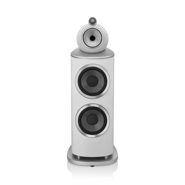 801-D4-BW-Black-floorstanding-speaker-hifi-white-front-view
