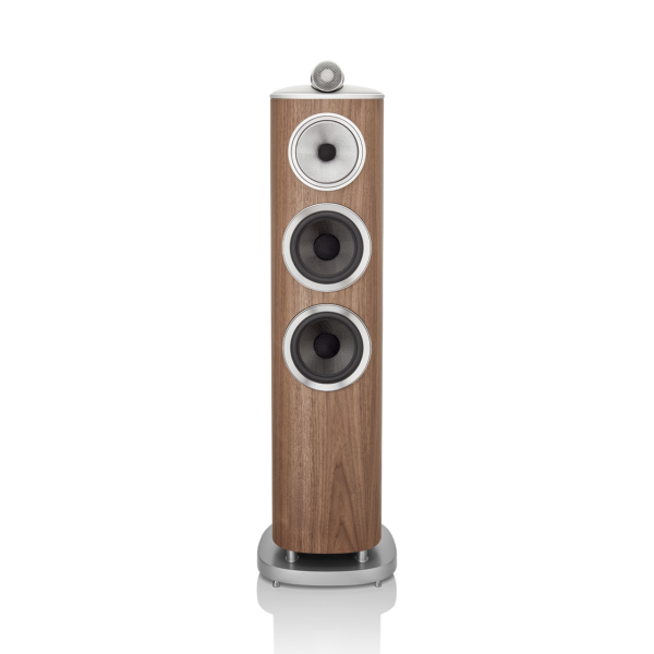 804-D4-BW-floorstanding-speaker-hifi-satin-walnut-front-view