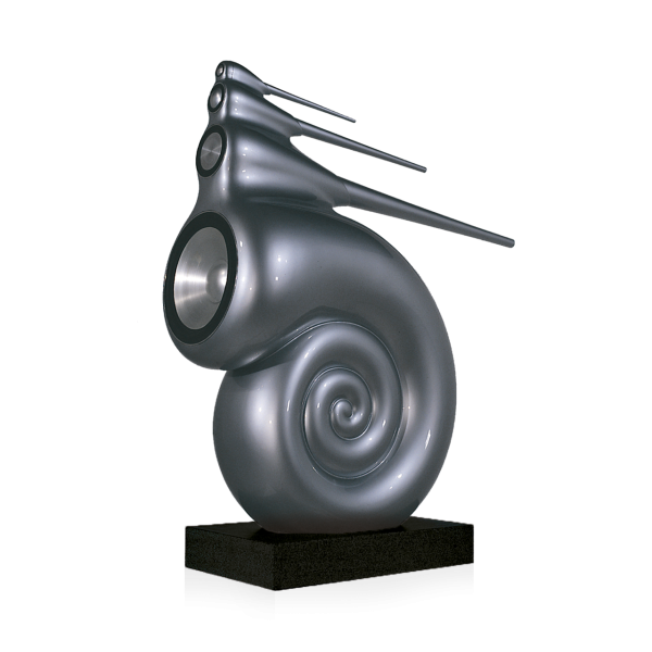 silver nautilus bowers and wilkins loudspeaker hifi