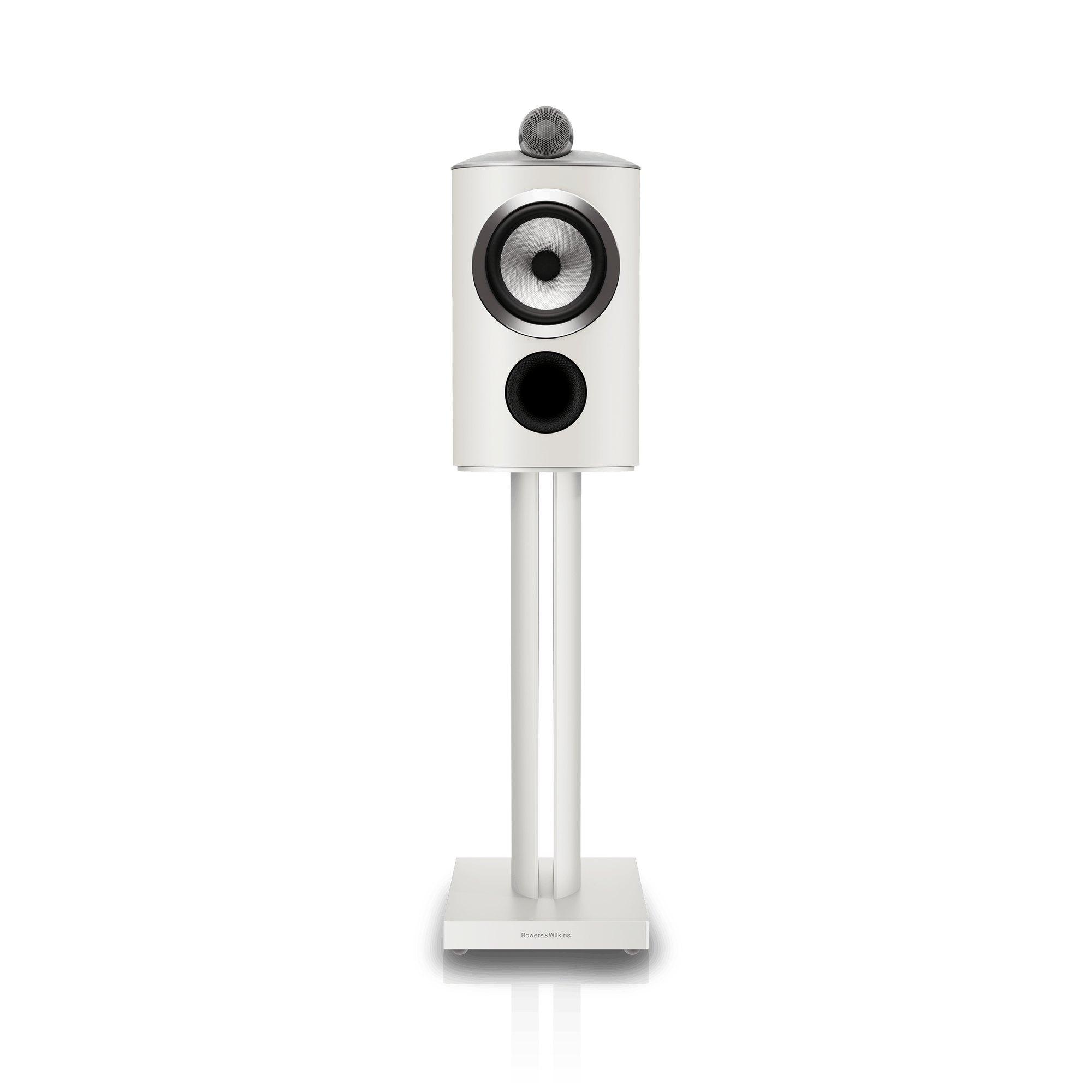 Bowers & Wilkins 805 D5 front view showing the Diamond dome tweeter and bass/midrange unit