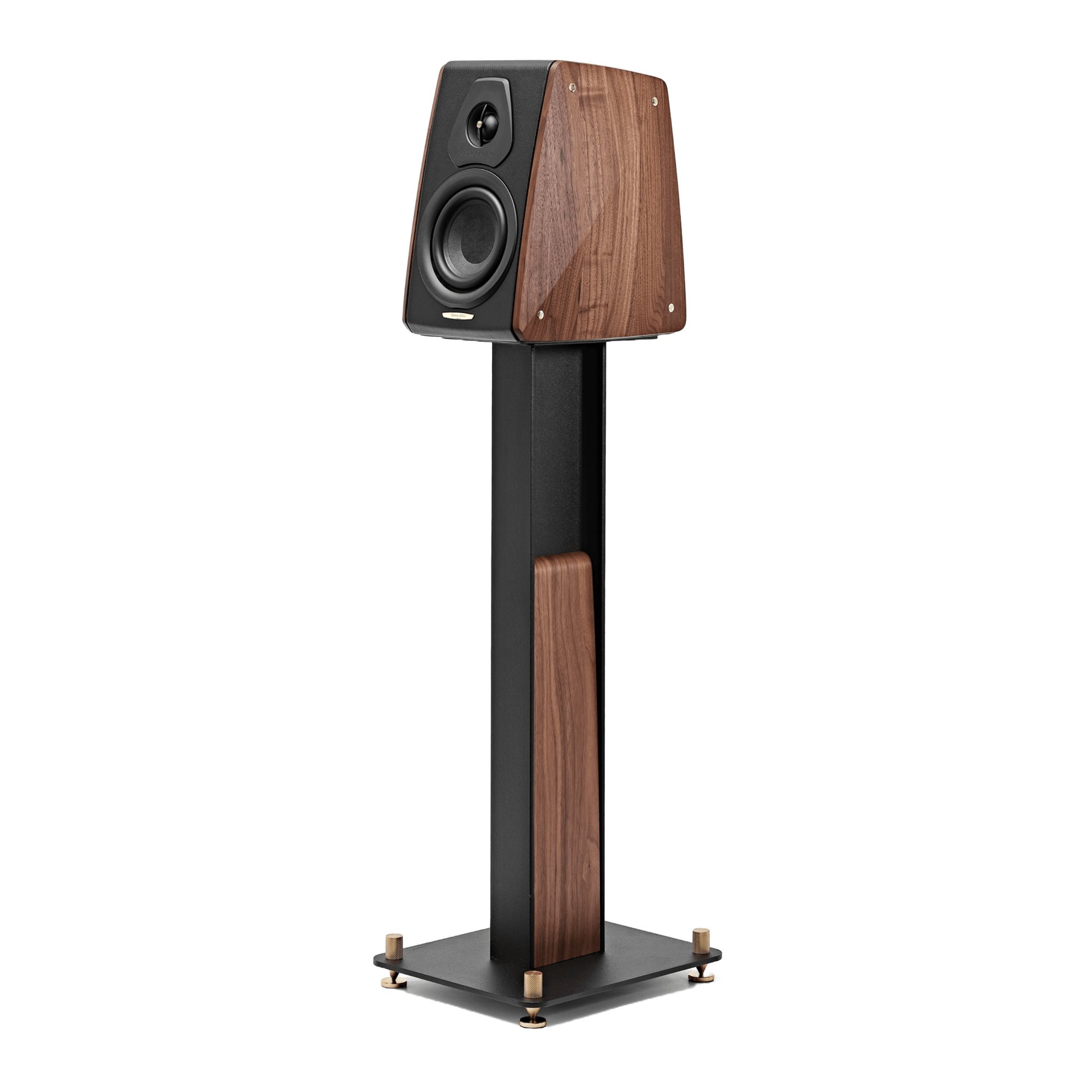Sonus Faber Concertino on its Iron Stand in iron and walnut